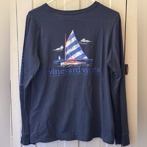 M Ladies Vineyard Vines Lighthouse Long Sleeve Tee